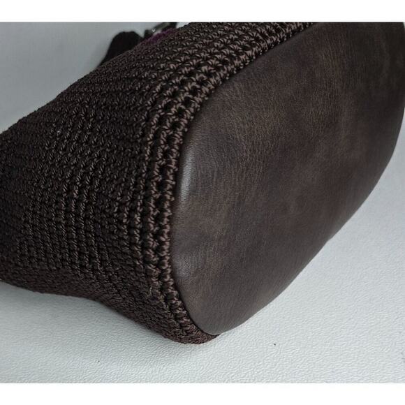 THE SAK SEQUOIA CROCHET HOBO COFFEE LEAF SHOULDER TOTE BAG PURSE MSRP $125 - Picture 5 of 11